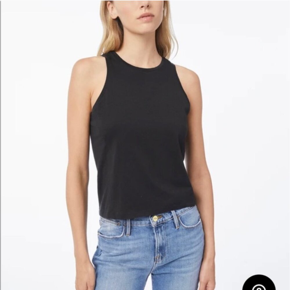 NWT Frame Le High‎ Racer Tank in Noir SZ M NWT